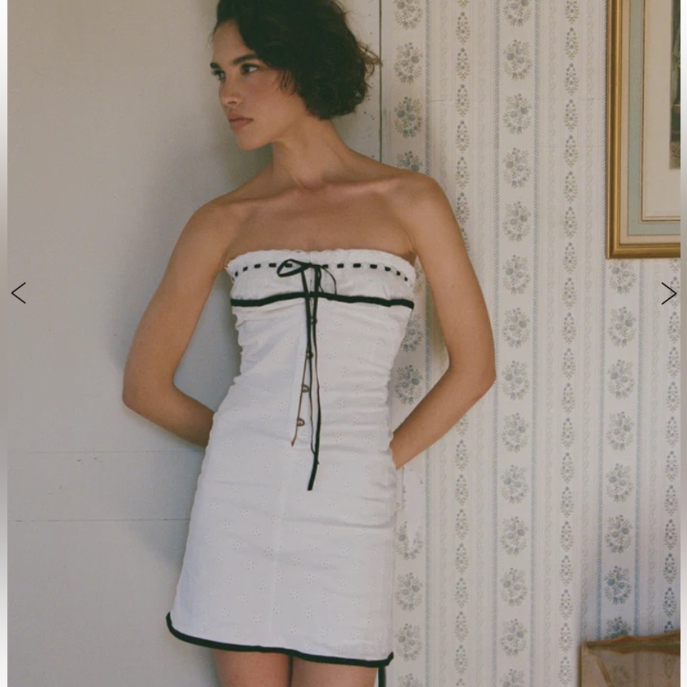 With Jean Sabrin white corset dress